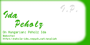 ida peholz business card